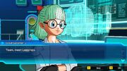 SDBH World Mission Ch2, Sub Ch2 - "Hero Town in Danger!" (Prologue Cutscene) Great Saiyaman 3 introducing Leggings to Beat & Note (Hero Lab)