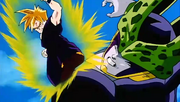 Gohan attacks Cell