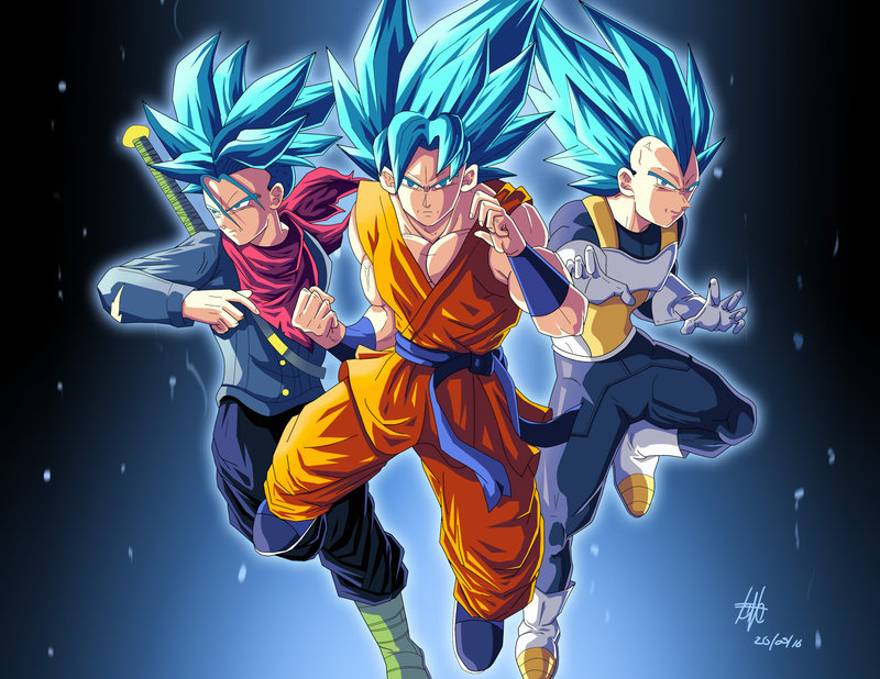 Dragon Ball Dragon Ball Super Goku Y Vegeta Ssj Blue