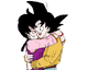 Goku and Chichi hug2 by dbzsisters