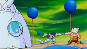 Freezer contro Son Goku su Namek distrutta