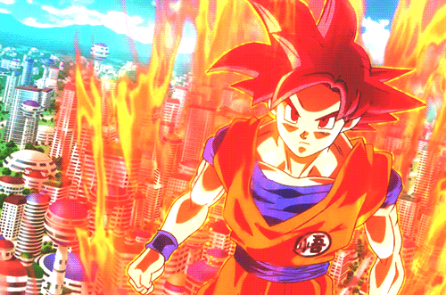 Image Goku  super saiyen divin  god GIF Wiki Dragon 