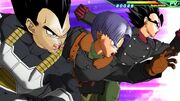 SDBH World Mission CAA Super Ability Subspace Summon X Three Warriors of Light forward charge (Time Patrol's Warriors of Light - Xeno Vegeta, Xeno Trunks, & Xeno Gohan)