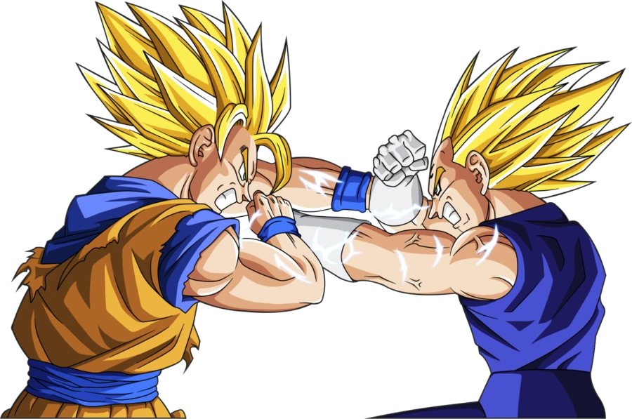 Imagen Goku vs majin vegeta.png Dragon Ball Wiki FANDOM powered by Wikia