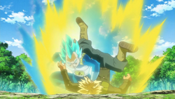 Vegeta Trunks is training