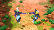 Zamasu and Gowasu travel to the past