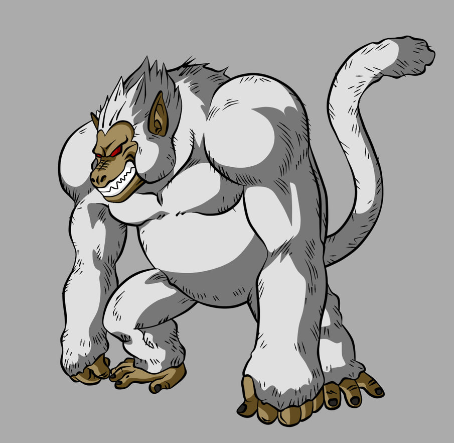 White Oozaru by ZeroWhiteMonkey