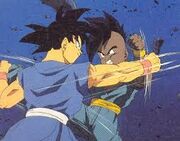 Uub and Goku`s training Wages on!