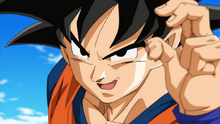 Goku en posicion de pelea