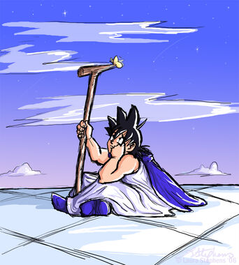 Super kami goku bored by lauraneato