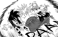 Broly colpisce Goten e Trunks