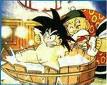 Grandpa gohan and goku in bath