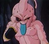 Kid buu poking his eye out