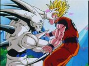 Syn shenron beating up gohan