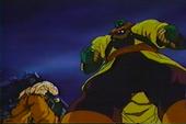 Big slug looking at goku