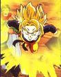 Goten helps trunks to fight buu