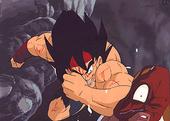 Bardock hitting a soilder