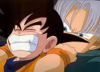 Goten getting beat up bu trunks