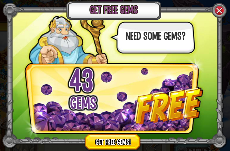 how do i get free gems in dragon city