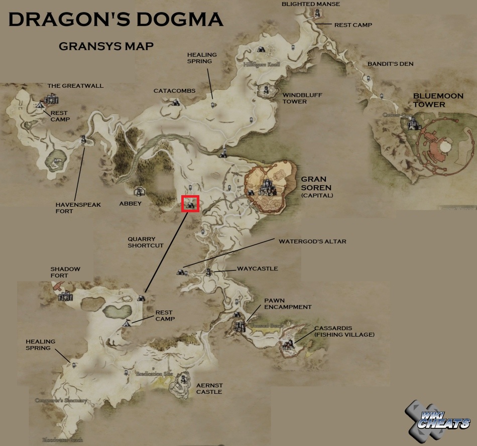 32 Dragons Dogma Dark Arisen Map Maps Database Source