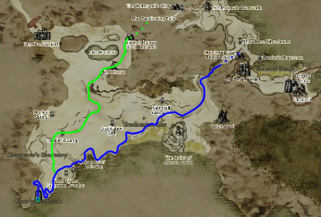 Bloodwater beach route