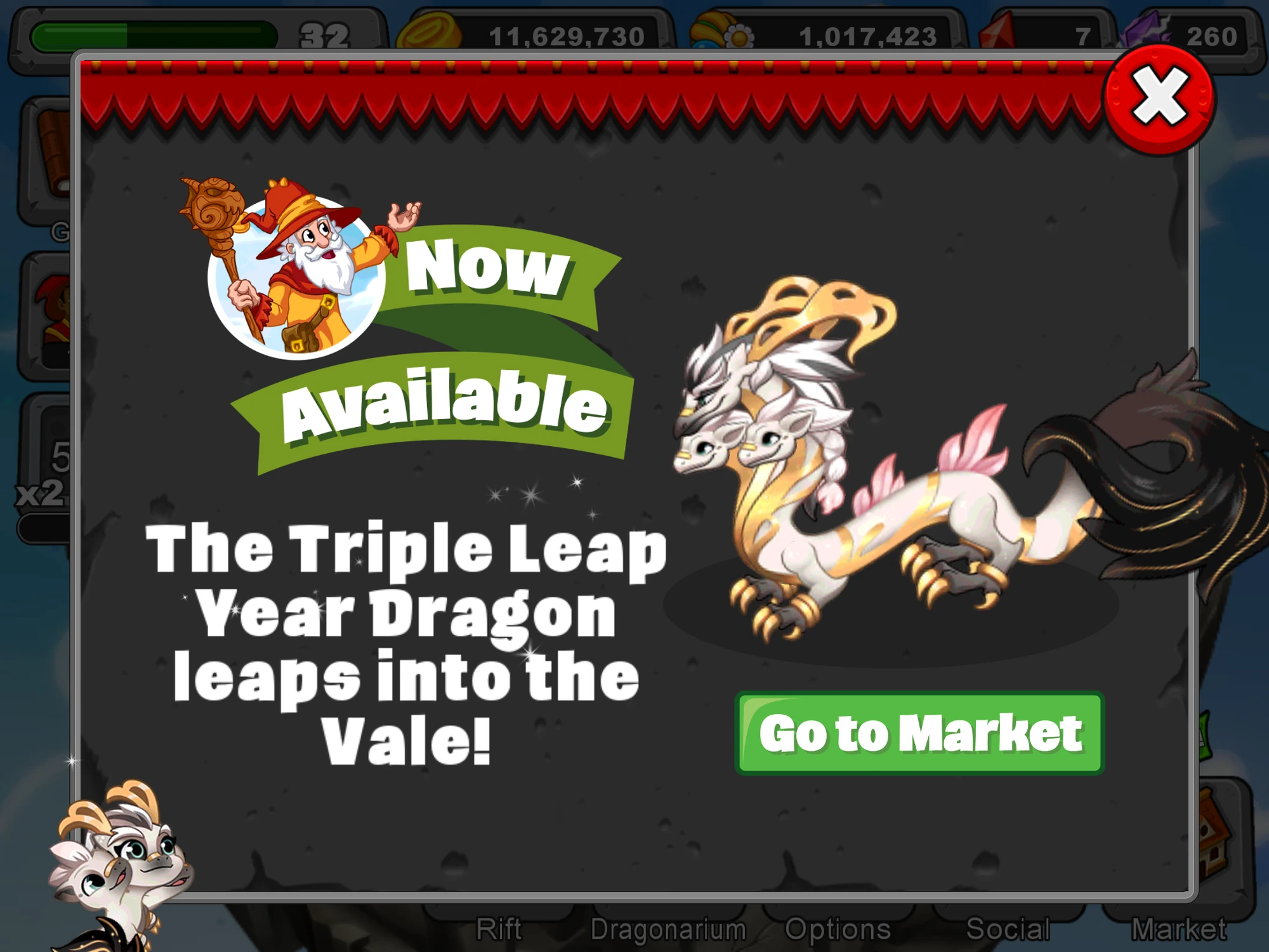 Triple Leap Year Dragon DragonVale Wiki Fandom