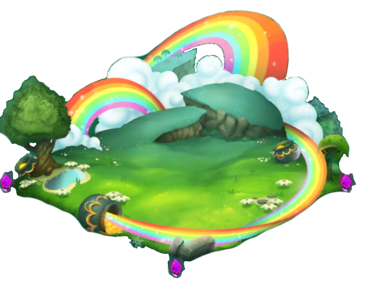 Giant Rainbow Habitat DragonVale Wiki Fandom