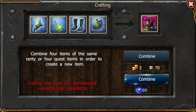 Crafting diff type-0