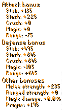 American Torva Set (u) Stats