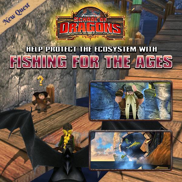 how to train your dragon school of dragons fishing rode