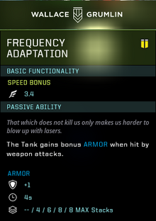 Frequency adaptation gear