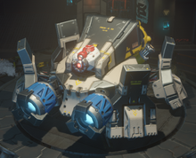 Pulse cannon equipped