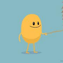 with a stick