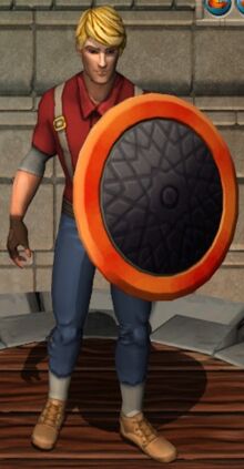 Fiery Round Shield
