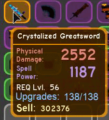 Roblox Dungeon Quest Crystalized Greatsword