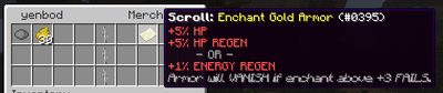 Gold enchant