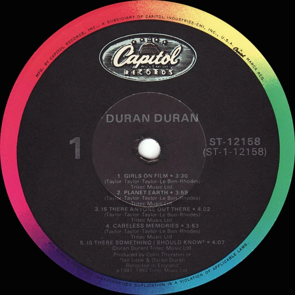 CategoryDuran Duran (1981 reissue album variants) Duran Duran Wiki