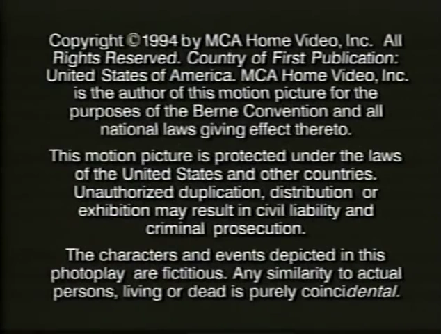 Image - MCA copyright screen 1994.png | DVD Database | FANDOM powered