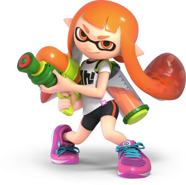 Inklink new character with squirt gun from Splatoon