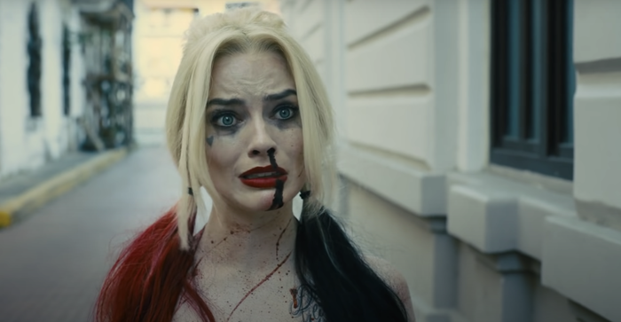 Margot Robbie as Harley Quinn.