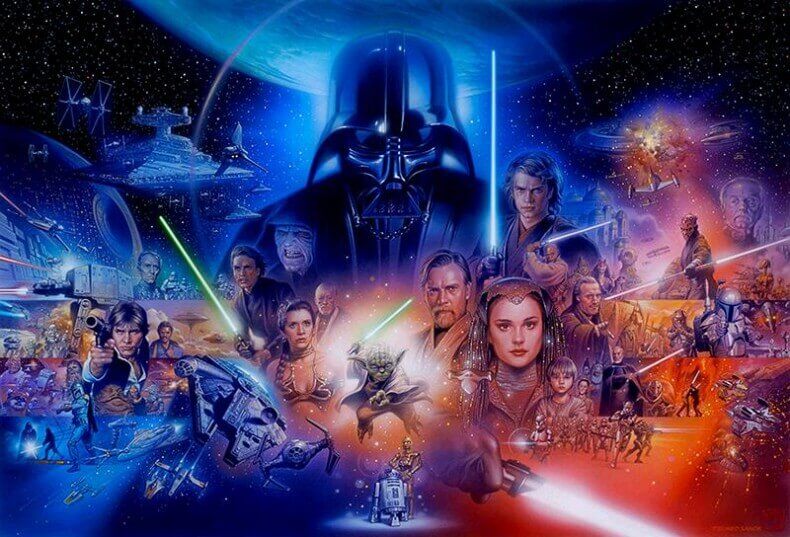 Star Wars saga collage