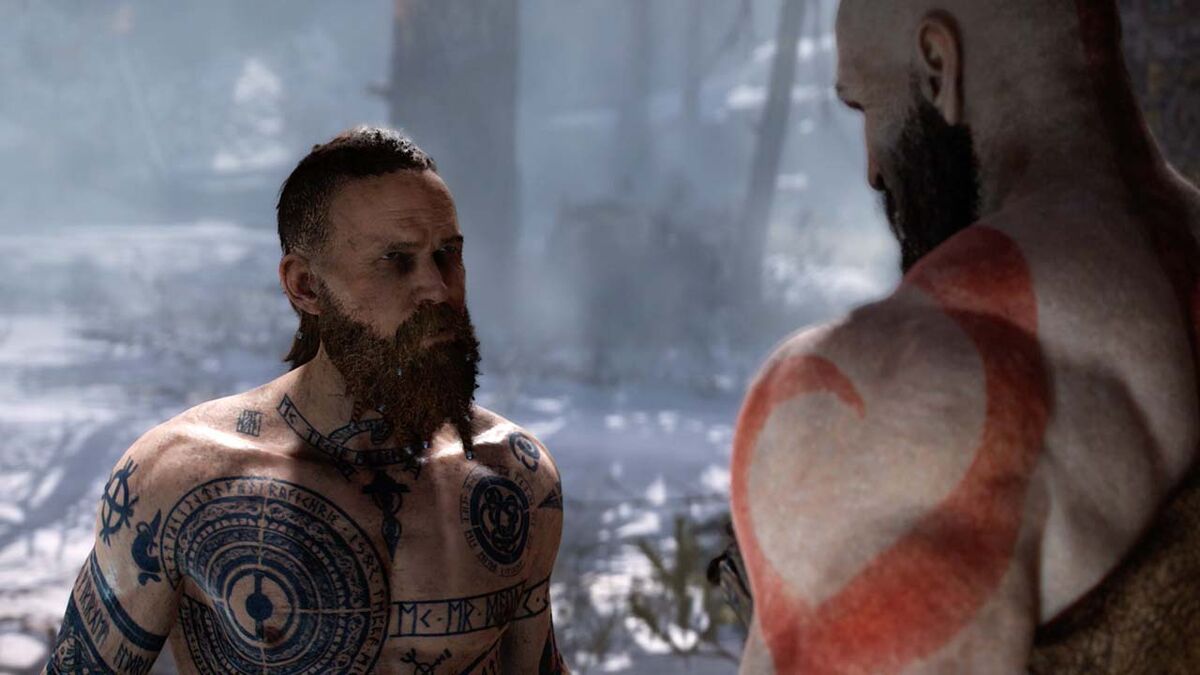 Baldur confronts Kratos at his home