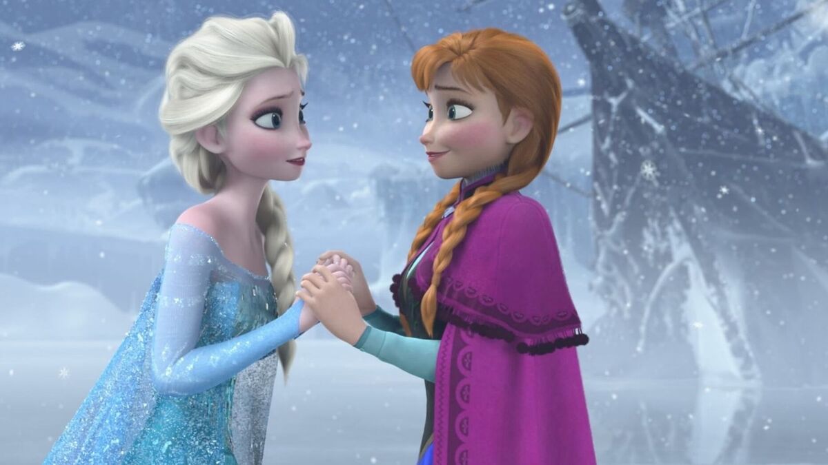 Disney's Frozen pictured are Princess Elsa and Princess Anna