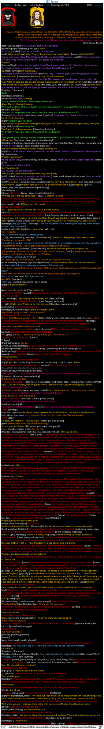 Vox Box V For Vendetta 1 Earth 27 Wiki Fandom