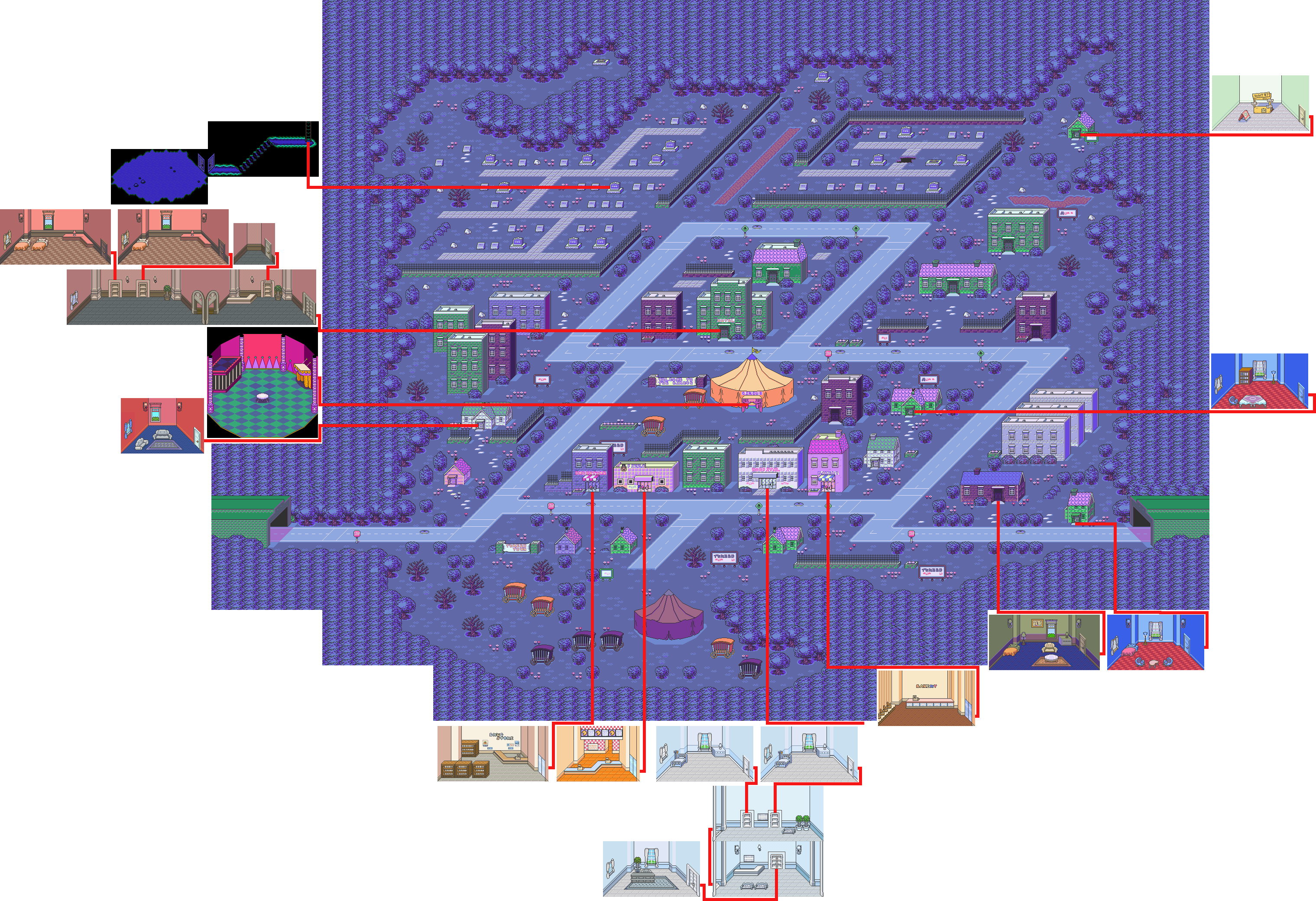 earthbound beginnings map podunk earthbound beginnings map podunk