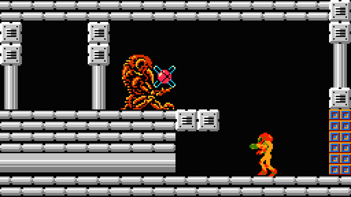 Metroid and Varia power-up