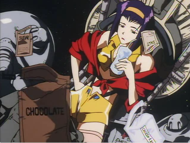 Cowboy Bebop&#039;s Faye stranded in her spaceship