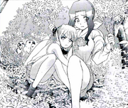 Oomori and Miina hiding