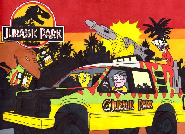 Image Jurassic Ed Ed Edd N Eddy Driving The Jurassic Park Tour Vehicle Ed Edd N Eddy 