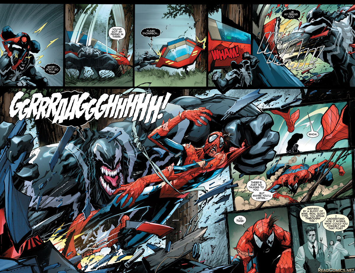 Spider-Man vs Venom in the comics